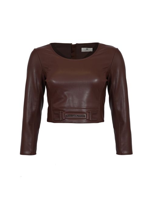 Top effetto nappa con logo embossed Elisabetta Franchi | MD02761E2644